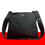 ショッピングPRADA 極 美品 PRADA プラダ 三角ロゴ 金具 サフィアーノ レザー テスート ナイロン ショルダーバッグ ポシェット サコッシュ ブラック 36383