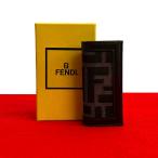 未使用保管品 箱付き FENDI フェンディ ズッカ FF 柄 レザー 本革 キャンバス 4連 キーケース キーカバー ブラウン ブラック 22769
