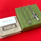 ショッピングgucci 極 美品 箱 袋付き GUCCI グッチ アラベスク ダブルG キーネックレス シルバー925 ペンダント チョーカー アクセサリー シルバー 1056b