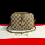 極 美品 GUCCI グッチ オールドグッチ ヴィンテージ グッチプラス GG ロゴ レザー ミニ ショルダーバッグ ポシェット ブラウン 33151