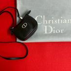 極 美品 希少品 Christian Dior ディオール CD ロゴ 金具 レザー 本革 ミニ ショルダーバッグ ポシェット サコッシュ ブラック 32874
