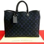 ほぼ未使用 LOUIS VUITTON ルイヴィトン グランサック トート モノグラム ジャガード レザー トートバッグ ハンドバッグ ブラック 38793