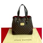 極 美品 袋付き LOUIS VUITTON ルイヴィトン ハムステッド PM ダミエ レザー ハンドバッグ ミニ トートバッグ ブラウン 茶 38361