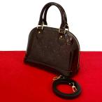 極 美品 LOUIS VUITTON ルイヴィトン アルマ BB モノグラム ヴェルニ レザー 本革 2way ハンドバッグ ショルダーバッグ アマラント 32490