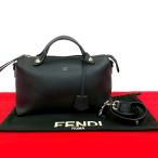 極 美品 袋付 FENDI フェンディ バイザウェイ ミディアム レザー 2way ハンドバッグ ミニ ボストンバッグ ショルダーバッグ ブラック 47579