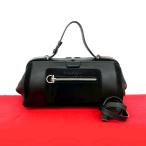 極 美品 Salvatore Ferragamo サルヴァトーレフェラガモ ガンチーニ 金具 レザー 2way ハンドバッグ ショルダーバッグ ブラック 07511