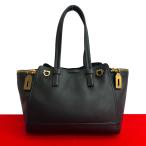 ショッピングフェラガモ 極 美品 Salvatore Ferragamo サルヴァトーレフェラガモ ガンチーニ 金具 レザー 本革 トートバッグ ハンドバッグ ブラック 35863