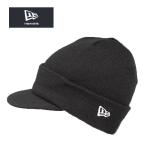 ニューエラ ツバ付きニット帽 VIZOR KNIT SHORT 黒 ブラック newera