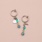 ペリドットアパタイトグリーンアゲートイヤリング|おしゃれ誕生石パワーストー...