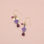 ロードライトガーネットアイオライトマルチカラーヘマタイトピアス|おしゃれ誕...