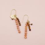 パールサンストーンタイガーアイピアス|おしゃれ誕生石パワーストーン天然石