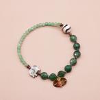 水紋天珠グリーンアベンチュリンブラックシェルブレスレット|おしゃれ誕生石パ...