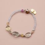 天地天珠ルビーアクアマリングリーンアメシストレモンクォーツブレスレット|お...