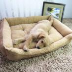 ソフトカシミヤ犬のベッド大型犬ベージュ子犬猫ベッドクッションソファベッド滑り止め家マット冬暖かい巣屋内ペット犬小屋