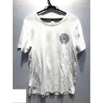 CHROME HEARTS クロム ハーツ Tシャツ Lサイズ カットソー トップス 半袖 クロス CH ホワイト 白 メンズ 人気ブランド【中古】xx17-7839YU