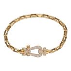  Fred /Fred сила 10LM diamond YG желтое золото Large размер браслет цепь браслет аксессуары ювелирные изделия мужской 