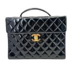 [ б/у ] CHANEL Chanel Vintage teka здесь matelasse эмаль портфель чёрный женский мужской 24021425 HO