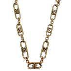 [ б/у ] LOUIS VUITTON Louis * Vuitton колье * мой LV цепь GM M01123 Gold LV Logo 25007550 MK