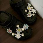 ジビッツ16点セット リボン サンダル デコレーションピン ジャム チャームズ ジビッツ かわいい SNS話題 オシャレ おしゃれ Y2K パール シルバー ootd 綺麗