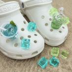 ショッピングジビッツ ジビッツ6点セット リボン サンダル デコレーションピン チャームズ ジビッツ オシャレ おしゃれ Y2K ootd キラキラ ラメ 夏 氷 こおり ジュース おもろい