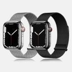 コンパチブル Apple Watch バンド アップルウォッチバンド マグネットクラスプ ステンレス留め金製 無段階調節
