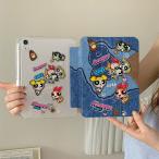 ショッピングipad ケース iPadケース パワーパフガールズ アイパッドカバー 手帳型 かわいい キャラクター 保護カバー スタンド機能付き オートスリープ マグネット付き 全機種対応