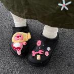 6点セット サンダル デコレーションピン チャームズ 秋冬 ジビッツ ハンバーガー オシャレ おしゃれ Y2K ポテト ootd ぬいぐるみ もふもふ