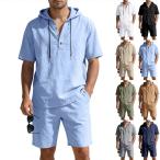  мужской короткий рукав джерси linen короткий рукав тренировочные брюки верх и низ спорт вентиляция короткий рукав Parker короткий хлеб летняя одежда лето выставить 2026
