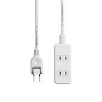 送料無料 エレコム 電源タップ ほこり防止シャッター付き 配線しやすい180°スイングプラグ 3個口 3m ホワイト T-ST02-22330WH