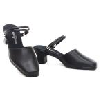 ミュール ルチアーノ バレンチノ LUCIANO VALENTINO 3103 黒 オフィスサンダル 前被りサンダル 2WAYサンダル