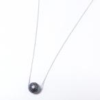 パール ネックレス 華真珠 K18 ホワイトゴールド 8mm 8ミリ珠 特殊カット技術 タヒチ真珠 ペンダント パール 真珠 40cm 長さ調節可能(アジャスター付き)