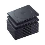 （まとめ）エレコム DVDトールケース 2枚収納ブラック CCD-DVD06BK 1パック(10枚)〔×5セット〕