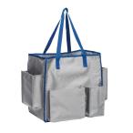 BM トートバッグ 掃除用品入れ Lサイズ ブルー ナイロン製 大容量サイズ 清掃用品 持ち運び用 収納バッグ 生活用品 生活雑貨