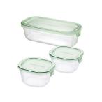 AGCテクノグラス パック＆レンジ 角型3点セット グリーン IK51768