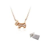 Yahoo! Yahoo!ショッピング(ヤフー ショッピング)レディースネックレス 韓国ドラマ『ドクターズ』セイムスタイル シルバー925製 軽量 スリムアズキチェーン NDOC20 （ミニドッグ・ピンクゴールドGP）