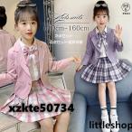入学式スーツ 女の子 子供スーツ 2点セット 4点セット スクール制服 長袖 上下セット キッズスーツ 卒業式スーツ 女の子 子供服 女子制服 スクール制服 JK制服