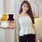  bare top lady's tube top white off shoulder tops spring summer rubber specification inner bustier cut and sewn plain lady's 