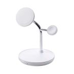  Elecom 3in1 беспроводной зарядка подставка with MagSafe EC-MS07WH максимальная мощность 15W магнит тип белый ELECOM