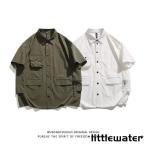  casual рубашка мужской tops рубашка с коротким рукавом . воротник рубашка милитари рубашка cargo рубашка большой размер свет внешний рубашка красивый . свободно 20 плата 30 плата 