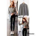 ギンガムチェックシャツ ギンガムチェックブラウス ギンガムシャツ チェック柄シャツ 長袖シャツ 長袖ブラウス シャツブラウス リボンタイブラウス レデ