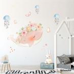 ウォールステッカー 壁紙シール クジラ クラゲ ルームデコレーション かわいい 子供部屋 寝室 DIY 模様替え 室内装飾 傷隠し