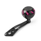 黒ローズ ベイトリール ドラムリール 用 ハンドル シマノ・ダイワ 適合 アルミ合金製 全長93MM 軸間60MM?70MM
