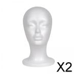2x женщина пена манекен head парик дисплей держатель легкий Home салон стиль B для 