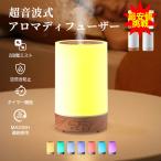 最新型・10%OFFクーポン アロマディフューザー 超音波式 卓上 加湿器 150ml 上部給水  空焚き防止 usb給電式 乾燥対策 LEDライト 小型 静音 36H連続使用