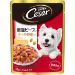 〔まとめ〕 ドッグフード ペットフード シーザー 厳選ビーフ入り チーズ・野菜入り 70g 160セット ドックフード ペット用品〔代引不可〕