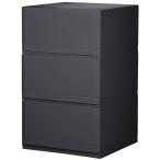  ящик для одежды кейс для хранения пластик выдвижной ящик 3 уровень шкаф для хранения место хранения box шкаф грудь модный liflasPF523( черный )