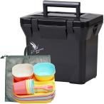 クーラーボックス＋食器セット 小型 保冷 保温 おしゃれ 保冷バッグ お弁当 キャンプ かわいい 部活 ナチュールクーラー7L（ブラック）