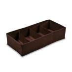  ящик для одежды выдвижной ящик кейс для хранения перегородка . box одежда нижнее белье мелкие вещи носки ширина 18cm глубина 38.5cm внутренний box тонкий 4 раздел ( Brown )