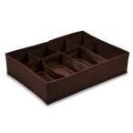  ящик для одежды выдвижной ящик кейс для хранения перегородка . box одежда нижнее белье мелкие вещи носки ширина 27.5cm глубина 38.5cm высота 9cm внутренний box 8 раздел ( Brown )