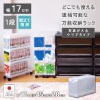 《12個セット》押入れ収納ラック キッチンワゴン PLUST RACKS（プラストラックス） (1段) (クリア)